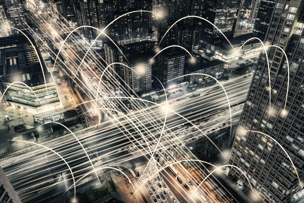 The Network of the Office Building and Road Intersection SD-WAN