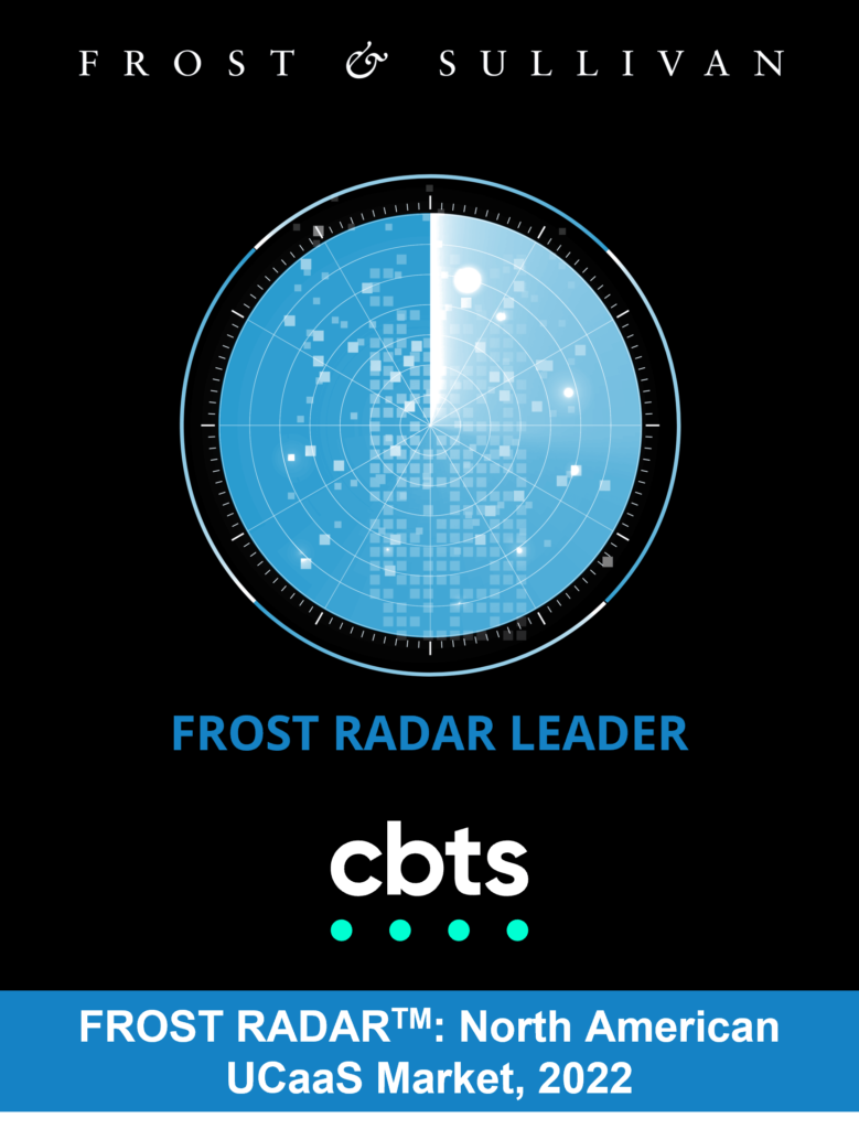 Frost & Sullivan Frost Radar Leader cbts Frost RadarTM: North American UCaaS Market, 2022